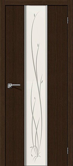 Межкомнатная дверь, Глейс-2 Twig 3D Wenge, Финиш Флекс, 3D Wenge