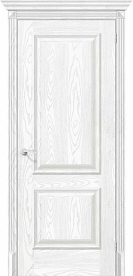 Межкомнатная дверь, Классико-12 Silver Ash, Эко Шпон, Silver Ash