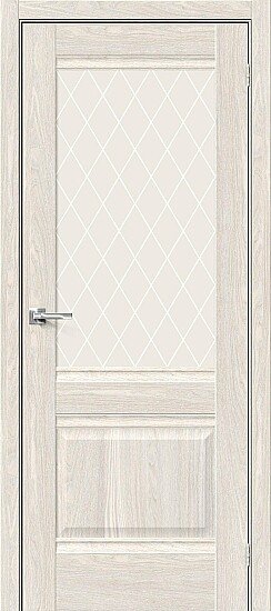 Межкомнатная дверь, Прима-3 Ash White, Хард Флекс, Ash White