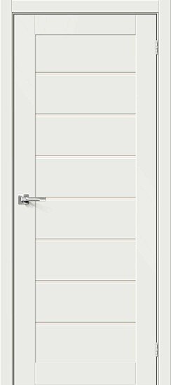 Межкомнатная дверь, Браво-22 White Matt, Эмалит, White Matt