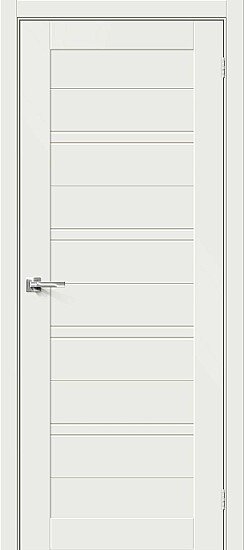 Межкомнатная дверь, Браво-28 White Matt, Эмалит, White Matt