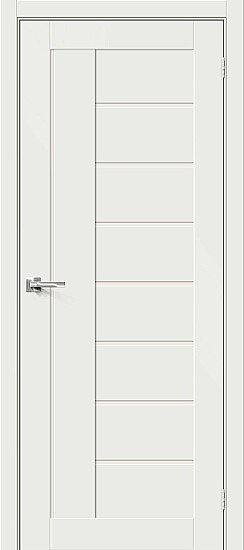 Межкомнатная дверь, Браво-29 White Matt, Эмалит, White Matt