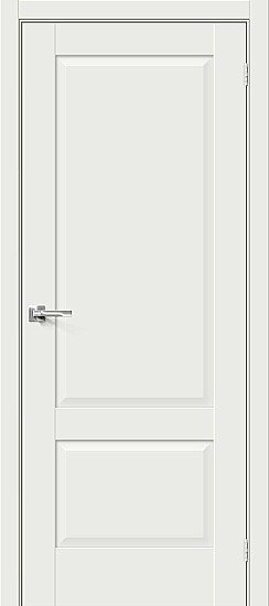 Межкомнатная дверь, Прима-12 White Matt, Эмалит, White Matt