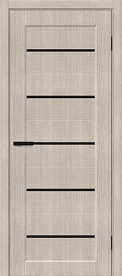 Межкомнатная дверь, Мода-22 Black Line Cappuccino Melinga, Эко Шпон, Cappuccino Melinga