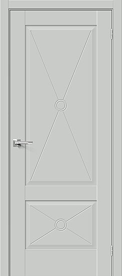 Межкомнатная дверь, Прима-12.Ф2 Grey Matt, Эмалит, Grey Matt