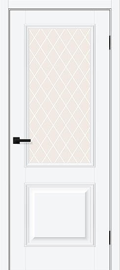 Межкомнатная дверь, Классик-13 White Silk, ПЭТ, White Silk