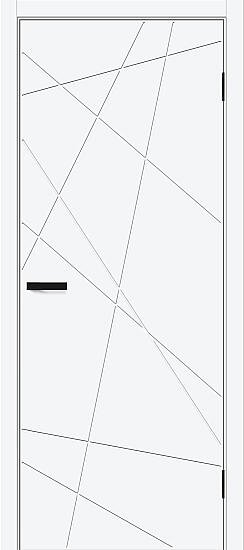 Межкомнатная дверь, Граффити-5.Д.П White Silk, ПЭТ, White Silk
