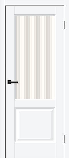 Межкомнатная дверь, Неоклассик-33 White Silk 169-0404, ПЭТ, White Silk