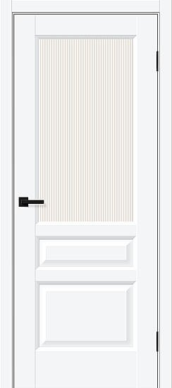 Межкомнатная дверь, Неоклассик-35 White Silk 169-0408, ПЭТ, White Silk