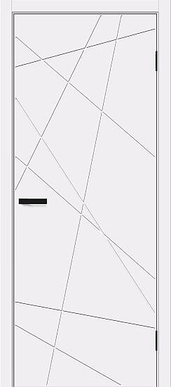 Межкомнатная дверь, Граффити-5.Д White Pro, Винил, White Pro