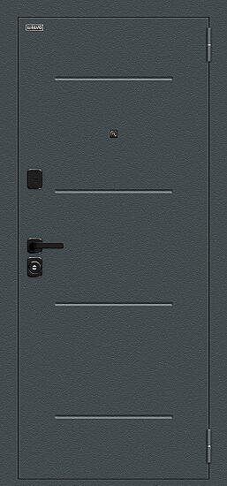 Входная дверь, Техно/SBlack Старк антрацит/White Silk, Старк антрацит/White Silk
