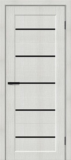 Межкомнатная дверь, Мода-22 Black Shine Bianco Melinga, Эко Шпон, Bianco Melinga