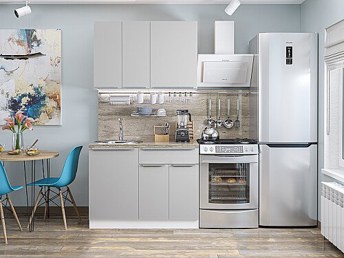 Кухня, Фьюжн-05 Silky Light Grey, Silky Light Grey
