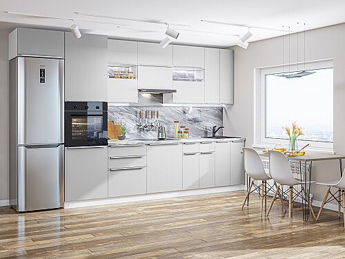 Кухня, Фьюжн-01 Silky Light Grey, Silky Light Grey