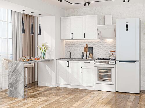 Кухня, Сканди-05 White Silkwood 2140*1200*600, White Silkwood