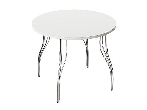 Мебель, Стол обеденный круглый TLC-2.2 (ОС-12) White In 2S 742*900*900, White In 2S