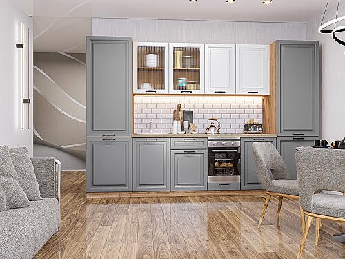 Кухня, Ницца Royal-01 Blanco/Magnum 2140*3150*600 №72107, Blanco/Magnum