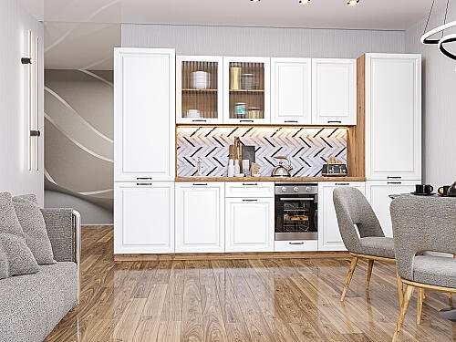 Кухня, Ницца Royal-01 Blanco 2140*3150*600, Blanco
