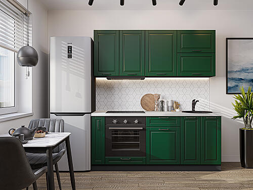 Кухня, Дублин-01 Special Green 2140*1900*600 №74212, Special Green