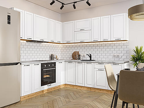 Кухня, Дублин-02 Special White 2140*2200/2400*600, Special White