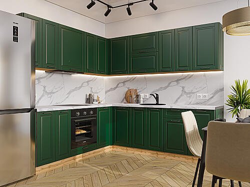 Кухня, Дублин-02 Special Green 2140*2200/2400*600, Special Green
