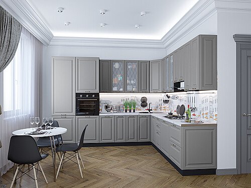 Кухня, Ницца-04 Графит, Графит