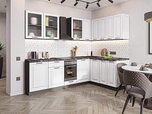 Кухня, Ницца Royal-02 Blanco 2140*2550/1600*600 №77632, Blanco