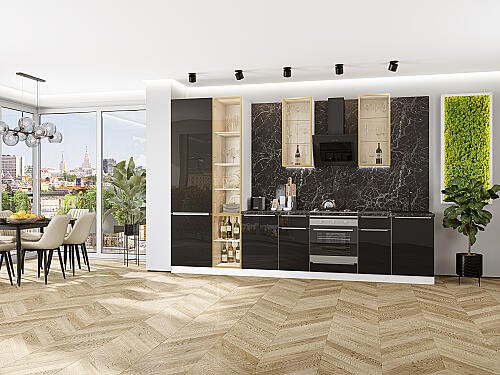 Кухня, Фьюжн-08 Anthracite 2340*3400*600 №79664, Anthracite