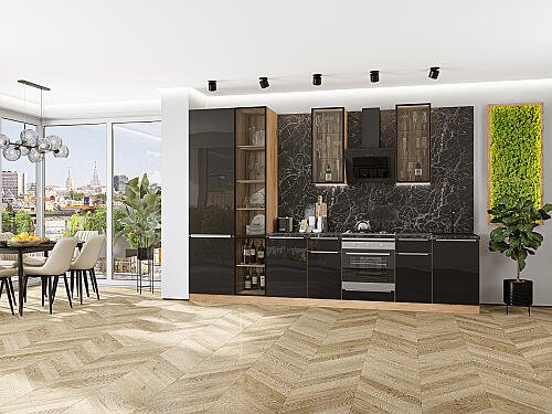 Кухня, Фьюжн-08 Anthracite 2340*3400*600 №79665, Anthracite