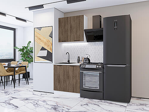 Кухня, Флэт-03 Brown Casella Oak 2S, Brown Casella Oak 2S