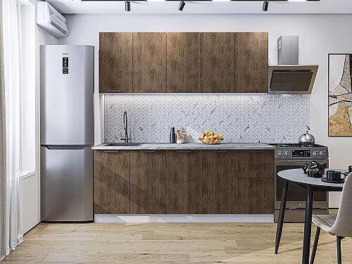 Кухня, Флэт-09 Brown Casella Oak 2S, Brown Casella Oak 2S