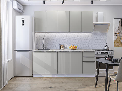 Кухня, Фьюжн-11 Silky Light Grey, Silky Light Grey