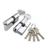 Фурнитура, Цилиндровый механизм Z3002Knob110(45+10+55) с вертушкой CP хром, Хром