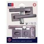 Фурнитура, Комплект ручек с защелкой c запиранием LM/A SET72K.QS52.COSMO/HD GR-23 графит, Графит
