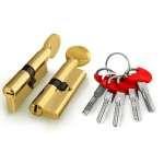 Фурнитура, Цилиндровый механизм (D-PRO502/70) D-PRO5002Knob70(30+10+30) PB латунь 5Key, Латунь