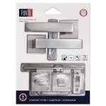 Фурнитура, Комплект ручек с защелкой c запиранием LM/A SET72K.QS52.OPTIMA/HD SN-3 матовый никель, Матовый никель