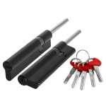 Фурнитура, Цилиндровый механизм D-PRO5007 Tang 100 w/k (65+10+25) BL-24 черный 5Key без верт, Чёрный