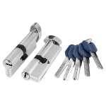Фурнитура, Цилиндровый механизм (Z402/70) Z4002Knob70(30+10+30) с вертушкой CP хром, Хром